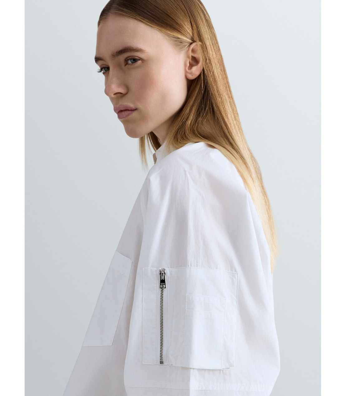 コットンポプリンオーバーシャツ 詳細画像 ホワイト 6